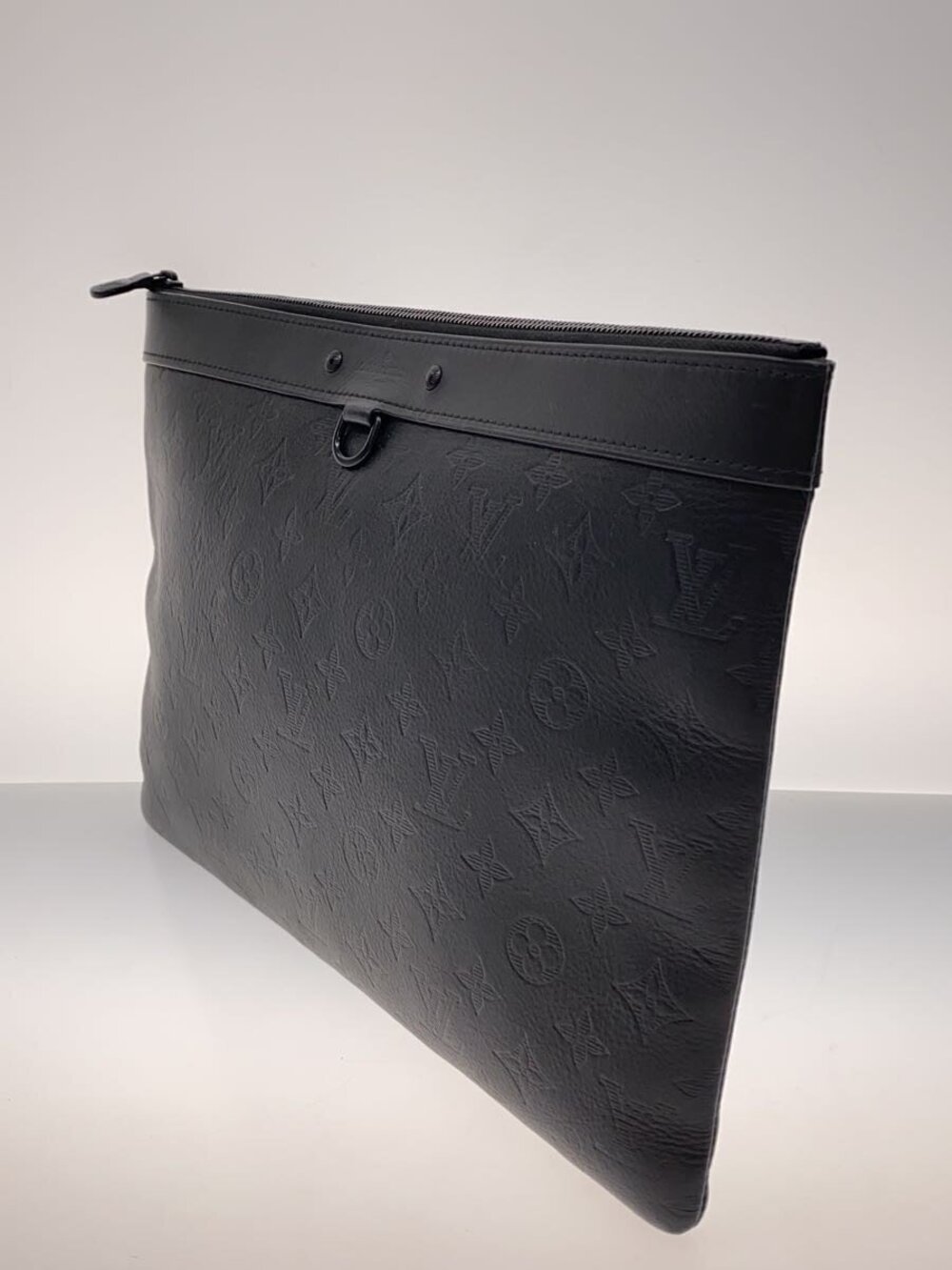 Louis Vuitton Monogram Apollo Cowhide Black Black Pochette Shadow Black
